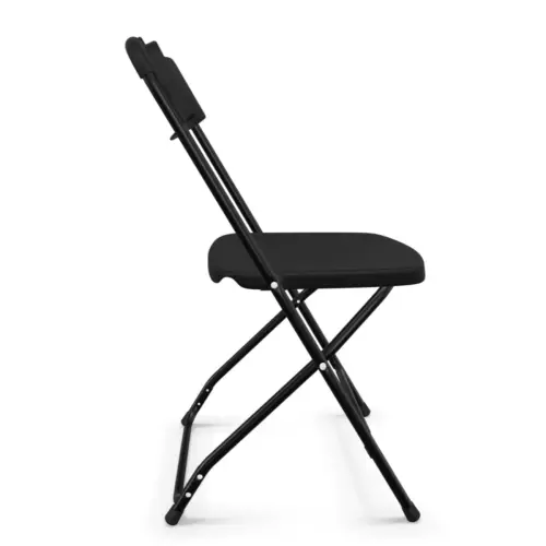 Chaise d'accueil pliante en polypropylène - Noir