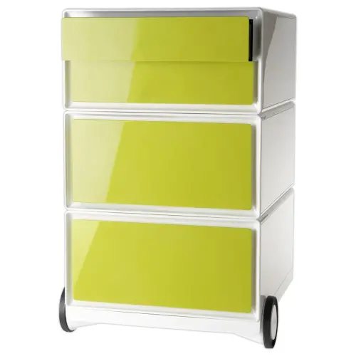 Caisson mobile EASYBOX 2 tiroirs et 2 plumiers anis