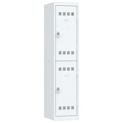 Vestiaire multicases - 1 colonne de 2 cases - 180 x 40 cm - Gris - VINCO INDUSTRIES 