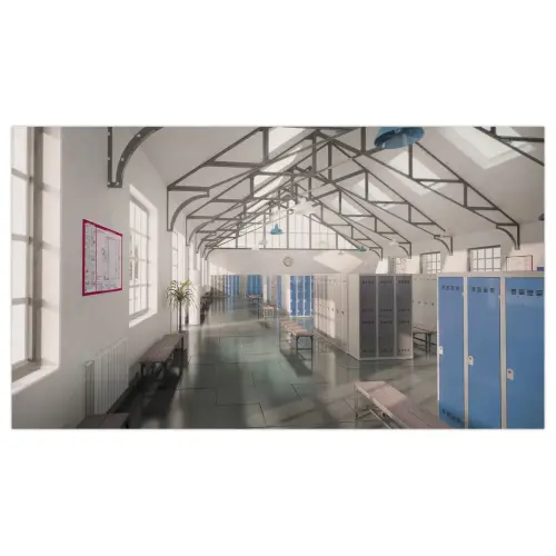 Vestiaire multicases - 2 colonnes de 5 cases - 180x80 cm - Gris/bleu - VINCO INDUSTRIES
