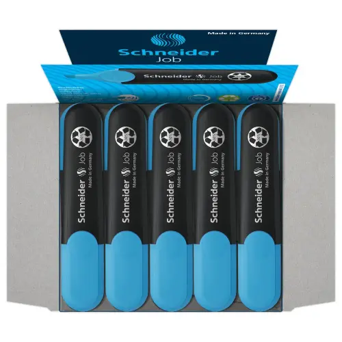 Surligneur Job Bleu 1-5mm - Rechargeable & Encre Bio- SCHNEIDER