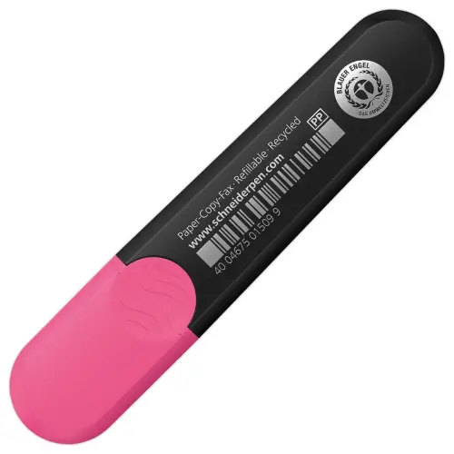 Surligneur 1-5mm Job Rose - Recycl&eacute; - Rechargeable - Encre Bio - SCHNEIDER 
