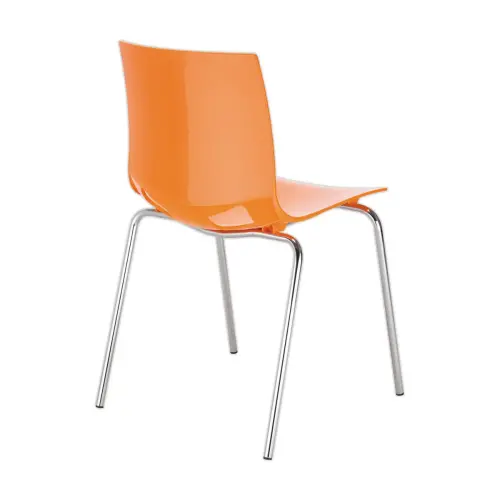 Chaise coque design Fondo orange