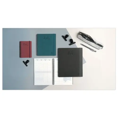Agenda semainier Swan - 9x16cm - Bleu pétrole - Janvier à décembre - EXACOMPTA