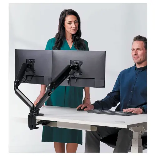 Bras porte-écrans double Platinum Series - Noir - FELLOWES