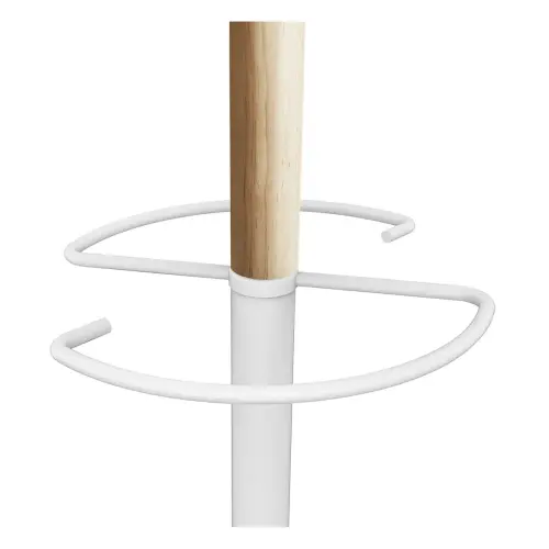 Portemanteau ACCES - 6 patères - Blanc / hêtre - UNILUX