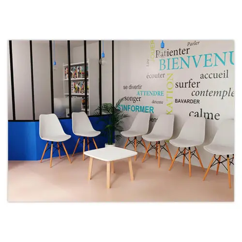 Table basse WOODY 60x60 cm blanc