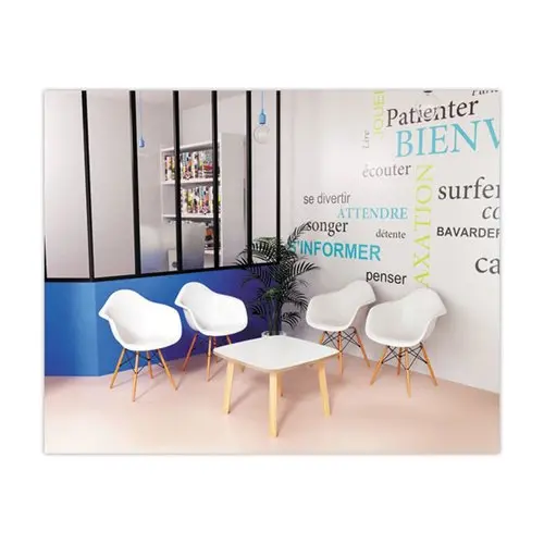 Table basse WOODY 60x60 cm blanc