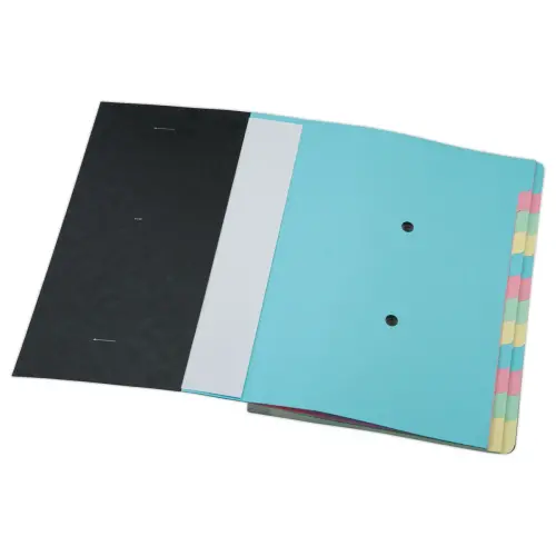Trieur extensible carte lustr&eacute;e- 24 compartiments - noir - FIDUCIAL 
