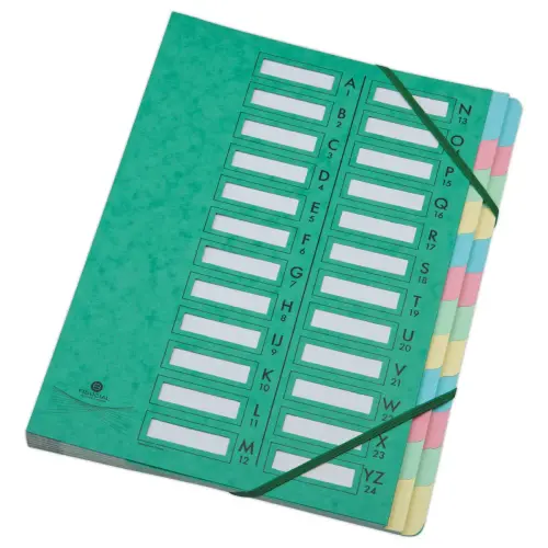 Trieur extensible FIDUCIAL carte lustr&eacute;e- 24 compartiments 