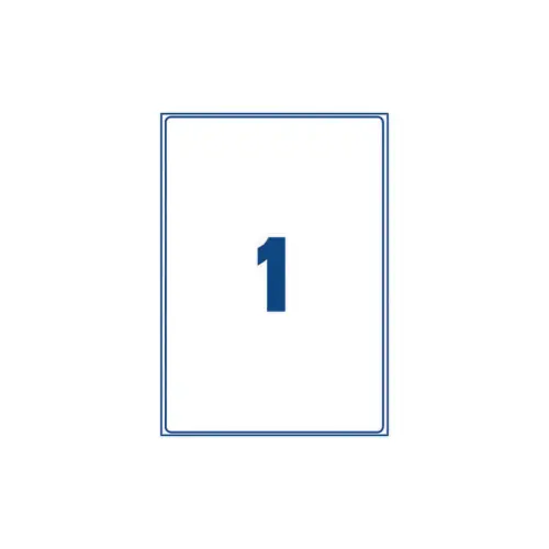 100 Planches d'&eacute;tiquettes laser AVERY 199,6 x 289,1 mm soit 100 &eacute;tiq/bo&icirc;te 
