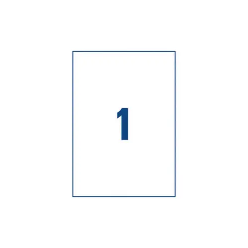 25 Planches d'&eacute;tiquettes transparentes 210x297 mm, 25 &eacute;tiq/bo&icirc;te 