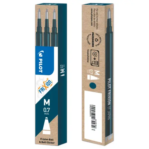 3 Recharges bleues fonc&eacute;es pour stylo effa&ccedil;able Frixion - PILOT 
