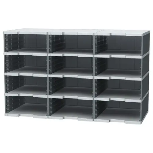 6 Modules pour monter 12 cases sur 2, 3 ou 4 colonnes. 