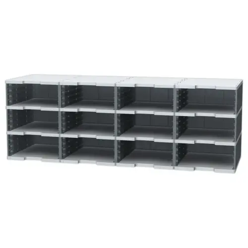 6 Modules pour monter 12 cases sur 2, 3 ou 4 colonnes. 