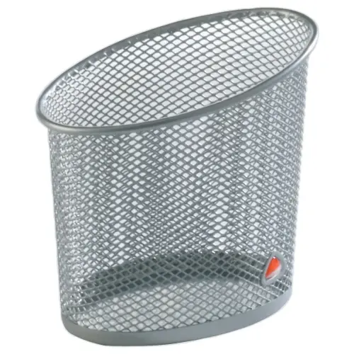 Pot à crayons gris métal - Alba