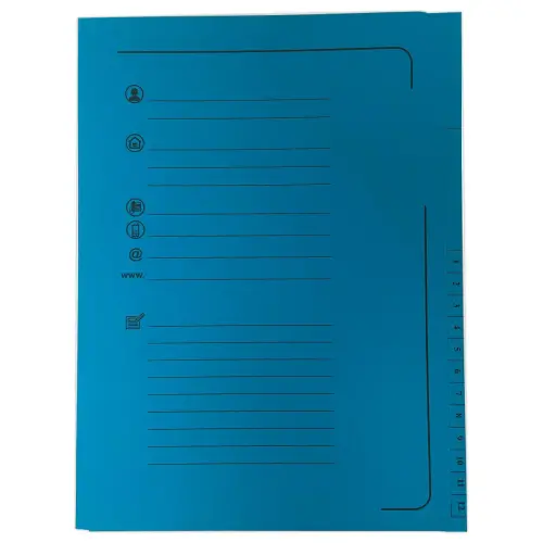 25 Chemises sous-dossier pastel - Bleu - FIDUCIAL