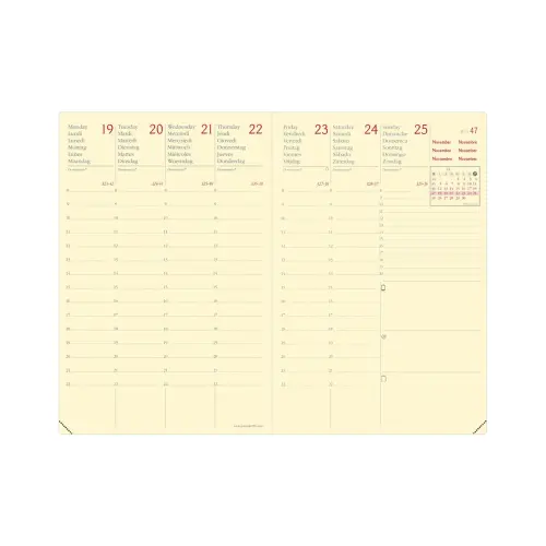 Agenda semainier Silk - 10x15cm - Turquoise - Janvier à décembre - QUO VADIS