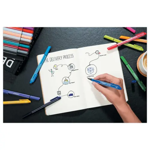 Stylo-feutre pointMax - Pointe moyenne - Bleu - STABILO