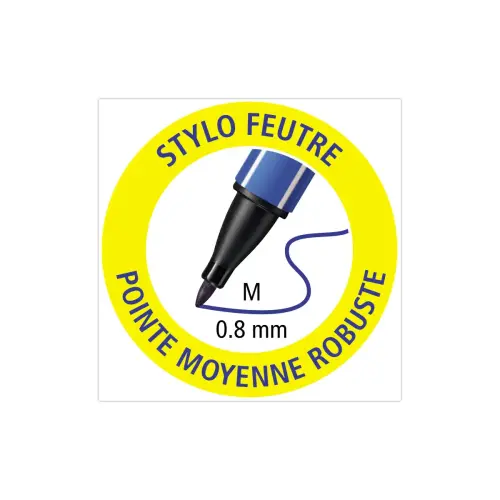 Stylo-feutre pointMax - Pointe moyenne - Rouge - STABILO