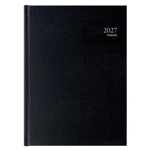 Agenda journalier Bremax 2 Noir - 21 x 29 cm - BREPOLS