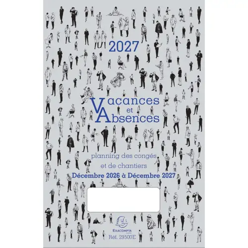 Planning annuel absences vacances - Janv à Déc- 20x29,7 cm - Janvier à décembre - EXACOMPTA