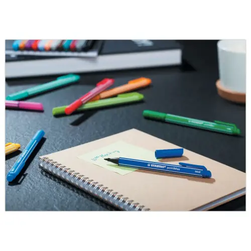15 stylos-feutres pointMax - Pointe moyenne - Encre eau - Coloris assorti - STABILO 
