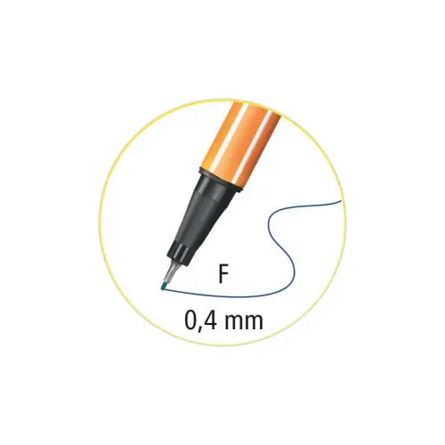 15 stylos-feutres point 88 - Pointe fine - Encre eau - STABILO
