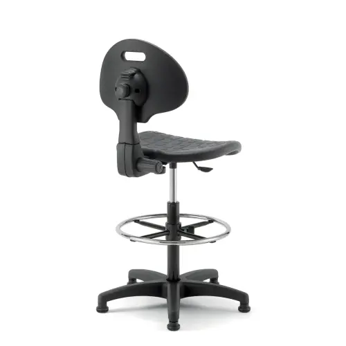 Siège technique dossier haut – Noir – Monté
