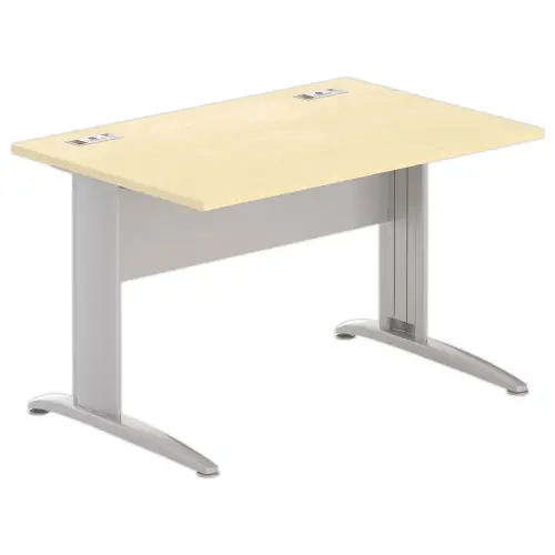 Bureau Buenos Aires - 120 x 80 cm - Plateau hêtre et pieds alu - FIDUCIAL OFFICE SOLUTIONS