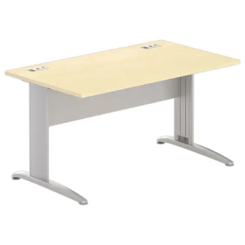 Bureau Buenos Aires - 140 x 80 - H&ecirc;tre et pieds aluminium 