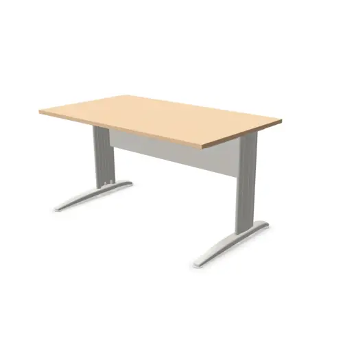 Bureau Buenos Aires - 140 x 80 - H&ecirc;tre et pieds aluminium 
