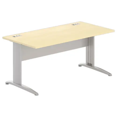 Bureau Buenos Aires - 160 x 80 cm - Hêtre et pieds aluminium - FIDUCIAL OFFICE SOLUTIONS
