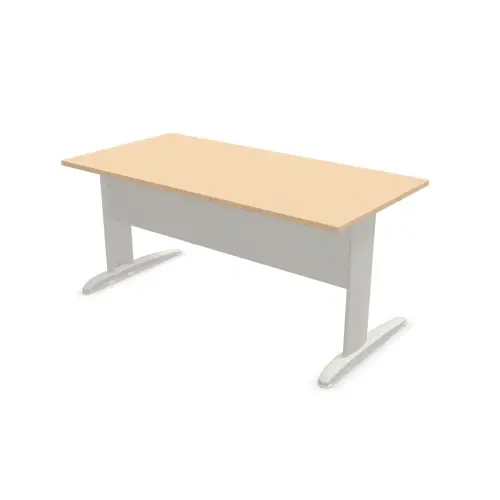 Bureau Buenos Aires - 160 x 80 cm - Hêtre et pieds aluminium - FIDUCIAL OFFICE SOLUTIONS