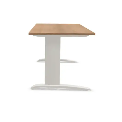 Bureau Buenos Aires - Plateau noyer et pieds alu - 160x80 cm - FIDUCIAL OFFICE SOLUTIONS 