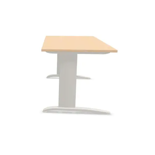 Bureau Buenos Aires - 180 x 80 cm - Plateau hêtre pieds alu - FIDUCIAL OFFICE SOLUTIONS