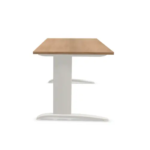Bureau Buenos Aires - Plateau noyer et pieds aluminium - 180x80 cm 