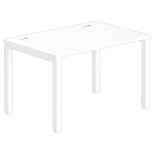 Bureau BRUXELLES 120 x 80 blanc - pieds blancs