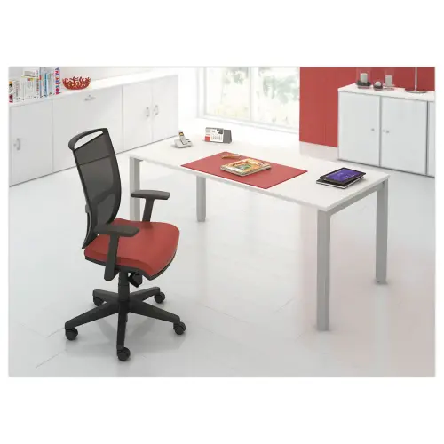 Bureau BRUXELLES 120 x 80 blanc - pieds blancs