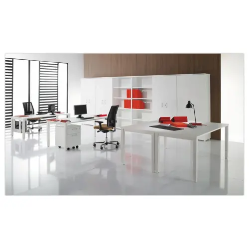Bureau BRUXELLES 120 x 80 blanc - pieds blancs