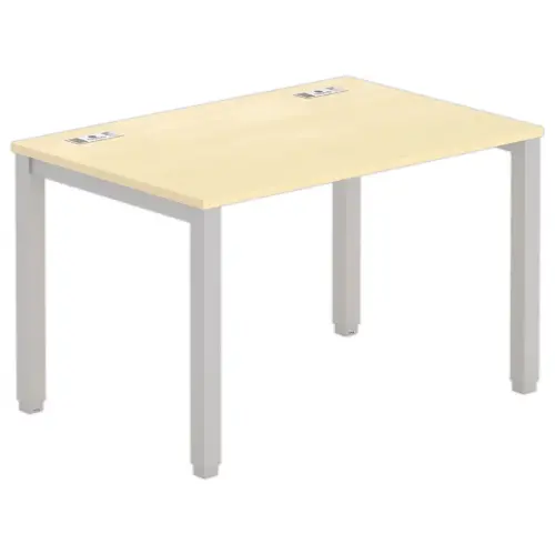 Bureau BRUXELLES 120 x 80 hêtre - pieds aluminium