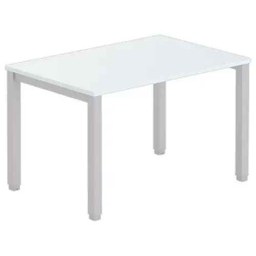 Bureau BRUXELLES 120 x 80 gris - pieds aluminium 