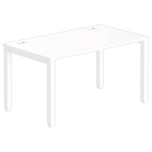 Bureau BRUXELLES 140 x 80 blanc - pieds blancs