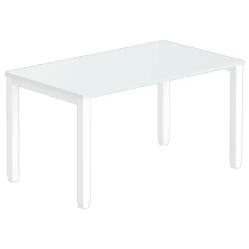 Bureau BRUXELLES 140 x 80 gris - pieds blancs