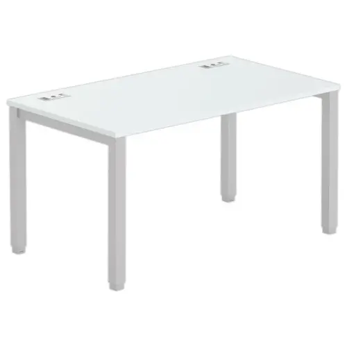 Bureau BRUXELLES 140 x 80 gris - piedsaluminium 