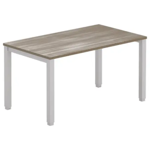Bureau BRUXELLES 140 x 80 noyer - pieds aluminium 