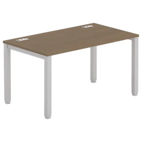 Bureau BRUXELLES 140 x 80 noyer - pieds aluminium 
