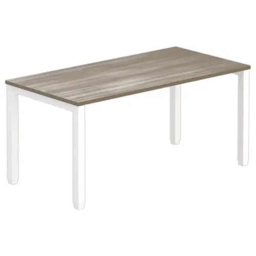Bureau BRUXELLES 160 x 80 noyer - pieds blancs