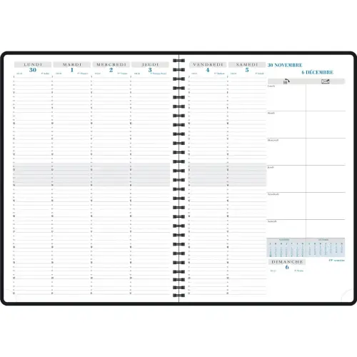 Agenda semainier recyclé Consultations - 21x29,7cm - Bleu - Janvier à décembre - EXACOMPTA