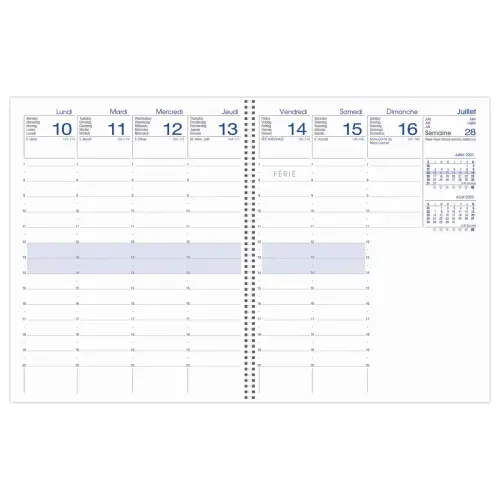 Agenda semainier  - 21x27cm - Gris - D&eacute;cembre &agrave; d&eacute;cembre - FIDUCIAL OFFICE SOLUTIONS 